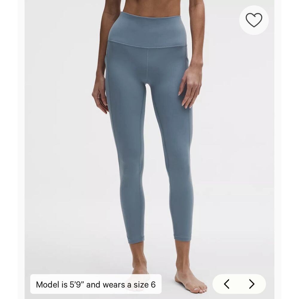 Lululemon Align Leggings With Pockets 25” Steel Blue Size 10